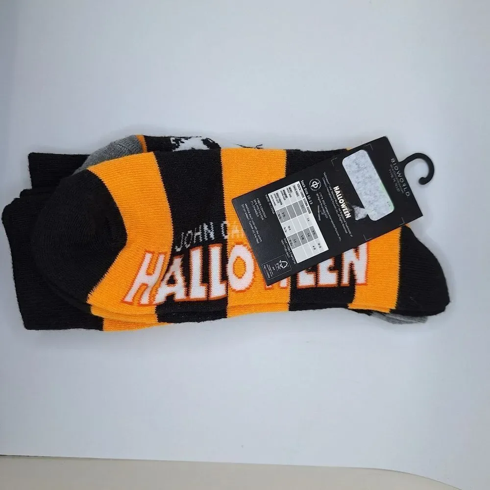 Michael Meyers Halloween socks 2 pair John Carpenters scary thriller accessory